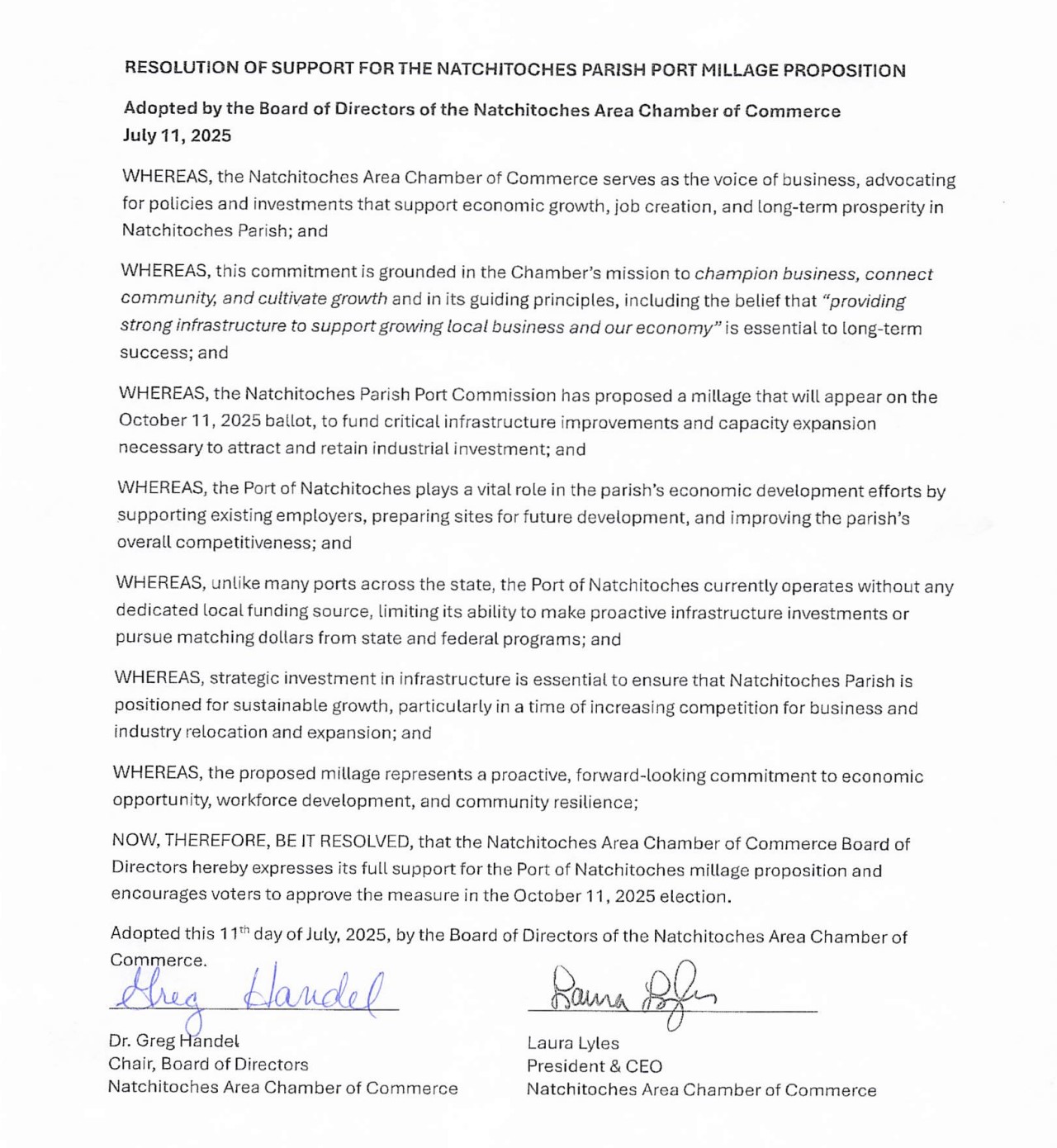 Chamber resolution of support